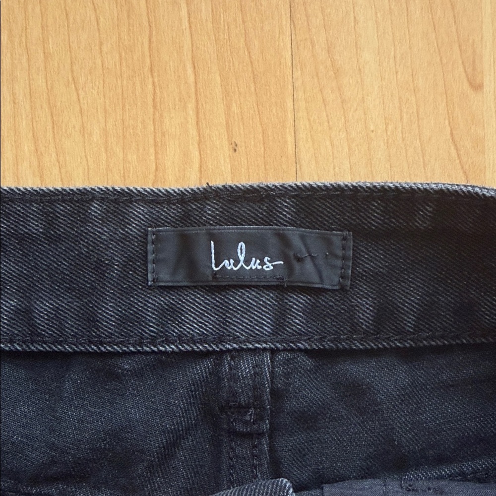 Lulus Embellished Black Denim Shorts - Picture 2 of 3